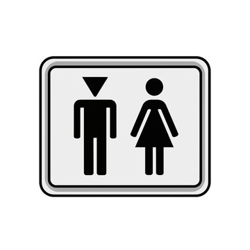 Public Restroom Sign - Male and Female Symbols