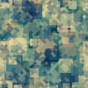 Tender dirty colors seamless pattern with abstract rectangles.