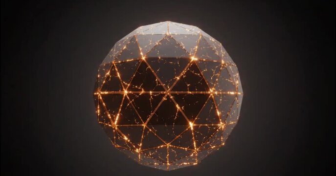 Abstract Fragment Drift Animation, Geometric Shapes Separating with Inner Glow, Stress Release Concept, Minimal Loop 4K Background