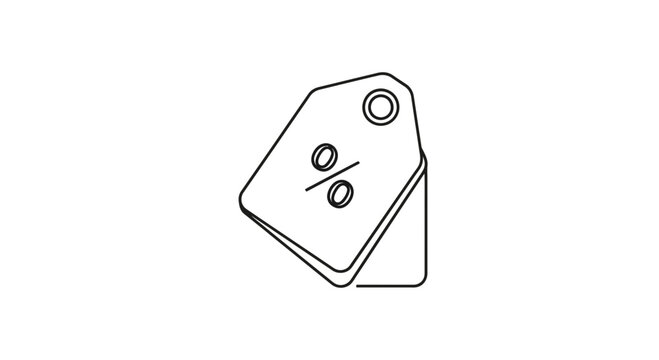 Discount Tag with Percentage Symbol, Sale Price, Offer, Promotion, Retail, Shopping, Marketing