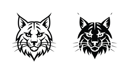 Aggressive lynx head mascot logo design in vector style © Maya