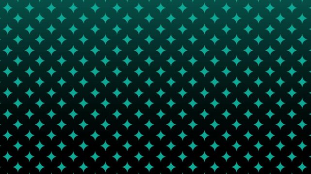 Abstract Geometric Pattern of Repeating Teal Diamonds on a Dark Teal Background