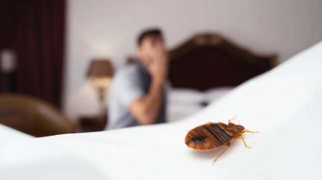 Bedbug Infestation in a Hotel Room