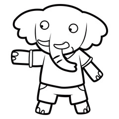 Fototapeta premium cartoon elephant