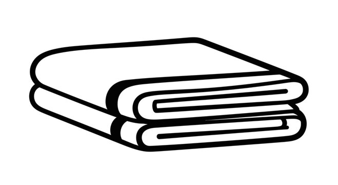 Folded White Towels Icon