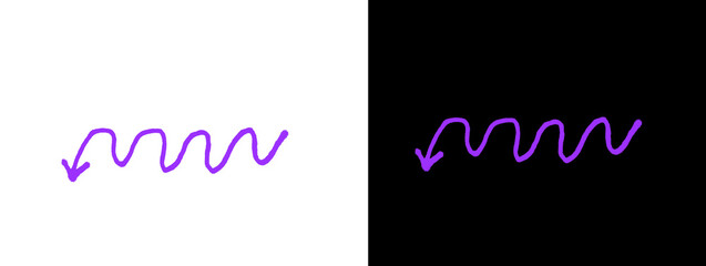 Abstract Purple Neon Line Trail Glow Effect Minimal Dark Background © Gulzar