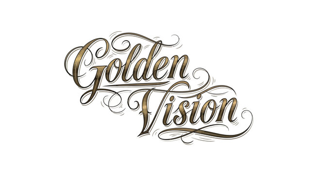 Golden Vision Calligraphy - Elegant Typography Design