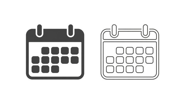 Minimalist calendar icons with different date styles on a clean background Vector