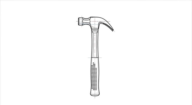 Hammer with grip and curved claw.