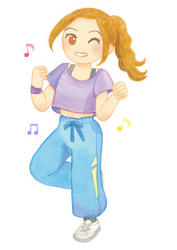 ダンスフィットネスをする女性11