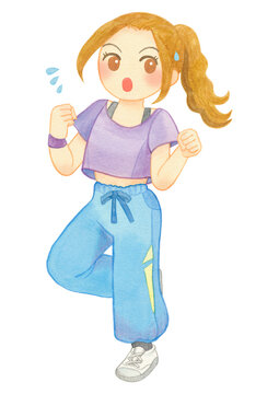 ダンスフィットネスをする女性12