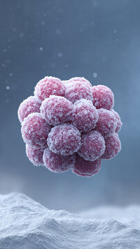 Captivating Frozen Cellular Structure: A Microbial Exploration of Unseen Life Forms and Their Complexities in a Stunning Scientific Context
