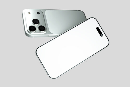 Floating Silver iPhone 17 Pro Mockup