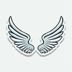 Fototapeta premium Stylized Angel Wings Illustration