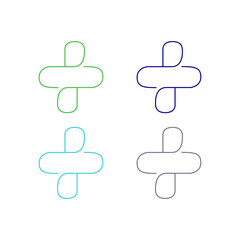 Obraz premium PHARMACY CROSS COLLECTION ISOLATED ON WHITE VECTOR