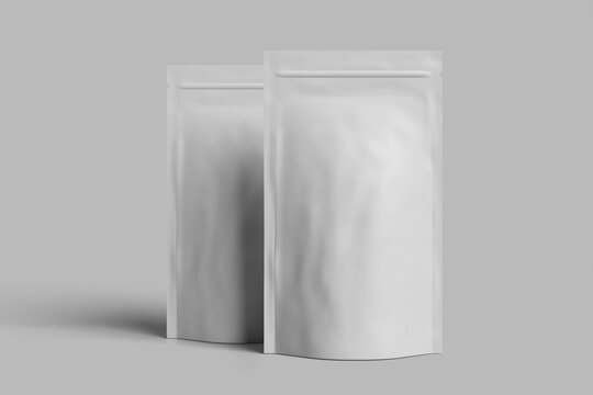 Front View Pouch Packaging Mockup