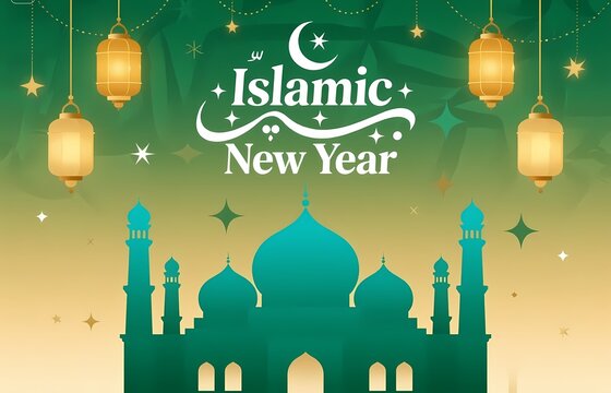 Vector illustration of an Eid Mubarak greeting card featuring Arabic calligraphy and a mosque dome silhouette with India's Taj Mahal landmark architecture and culture symbols