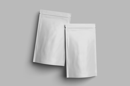 Top View 2 Pouch Packaging Mockup