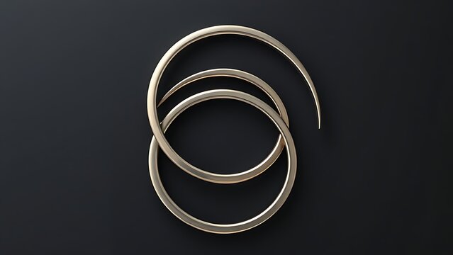 Three interlocking, continuously rotating rings on a dark background, symbolizing perpetual motion.