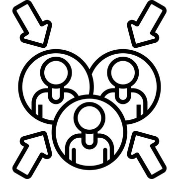 Emergency Assembly Point Line Icon