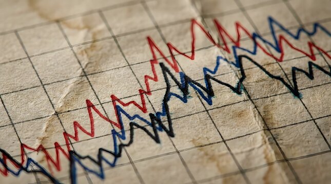 Handwritten temperature data chart analysis concept.