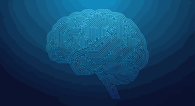Abstract Brain Network Illustration Depicting Neural Connectivity and Science Concept.