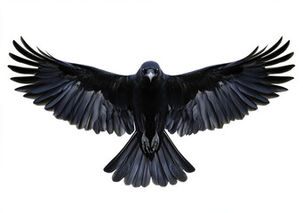 Obraz premium majestic black bird isoolated ona transparent bakdrop