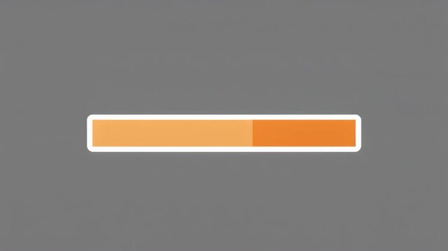 Barra di caricamento minimale a due tonalit&agrave; di arancione: elemento minimale di motion design. 