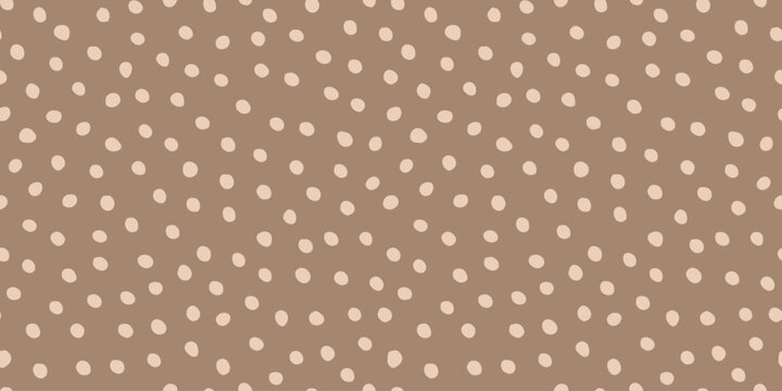 Bambi neutral baby pattern. Seamless fawn spots, organic dots, leopard texture. brown deer skin, simple geometric repeat. Cute nursery pattern. Baby animal fashion fabric decorative print, modern bg