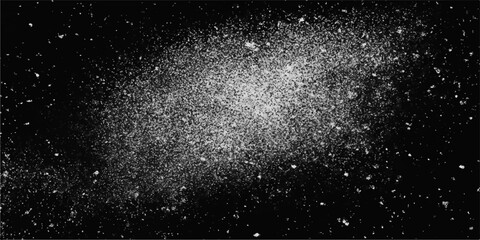 Abstract water drops and splashes dance across a dark cosmos like glowing stars and magic dust scattered throughout a cold blue galaxy night sky © Maksuda Akter Mukta