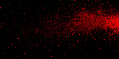 Shiny red and black abstract design featuring glowing particles and bright firework explosions like a magic night star celebration © Maksuda Akter Mukta