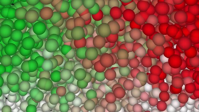 A vibrant closeup texture of many colorful sugar candy beads and chocolate smarties creates a bright pattern of red, green, blue, and pink sweet balls
