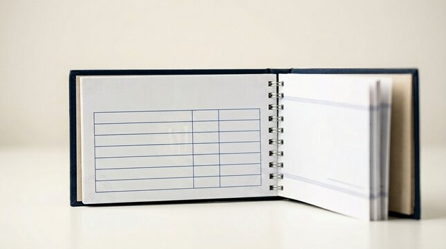Cheque Book Business Cheque Book In Cover Open To Counterfoil Page