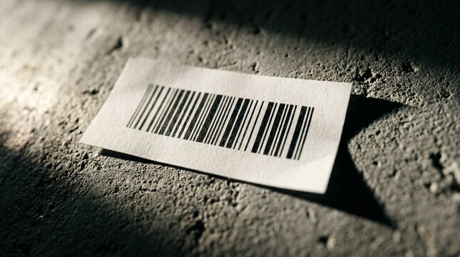 Sku Barcode Label Printed Barcode Label On White Stock Side
