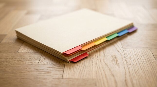 File Divider Tabs Set Pack Of Coloured File Divider Tab Pages