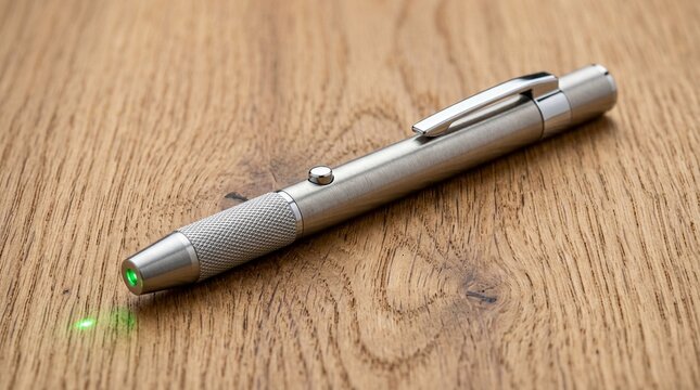 Laser Pointer Slim Metal Laser Pointer Pen With Clip On Table Surface