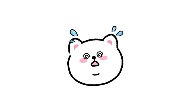 Funny dizzy cartoon emoji 3d icon animation 