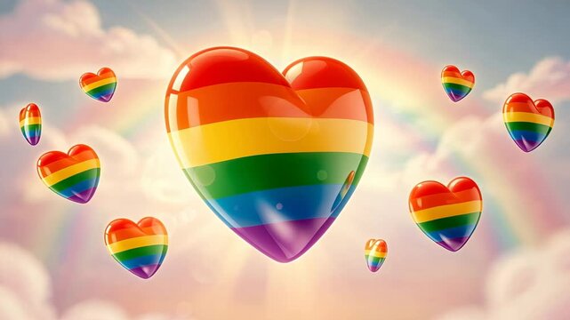 Rainbow Hearts and Clouds: A Symbol of Love and Acceptance