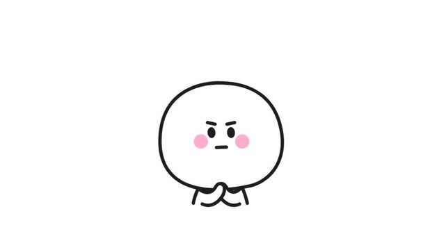 Funny cartoon no reaction 2d animation 