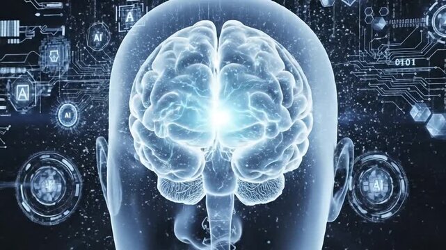 Brain and Technology - A Visual Representation of Artificial Intelligence.