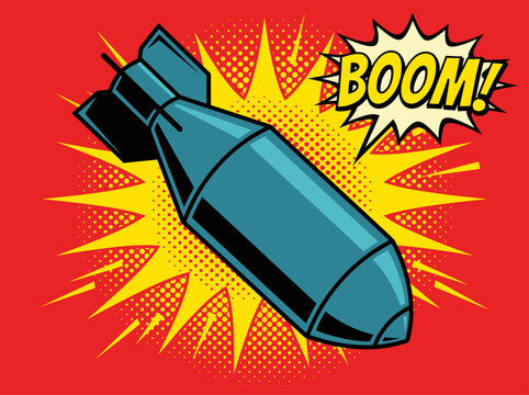 A clean flat vector illustration of a set of military rockets and missiles in different shapes and sizes