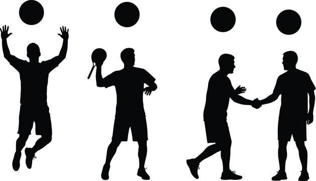 Professional Water Polo and Handball Player Silhouette Set Featuring Jumping, Throwing, and Sportsmanship Actions for Aquatic Sports Branding and Athletic Graphic DesignsProfessional Water Polo and Ha