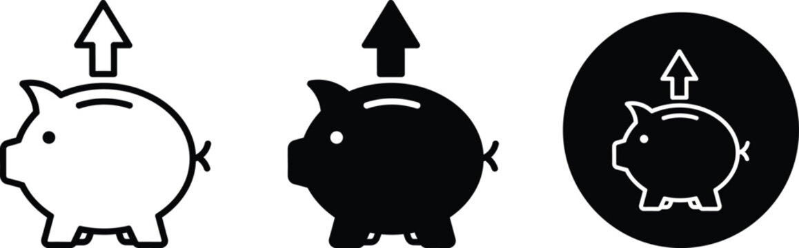 Optical illusion pig and arrow transformation in black and white