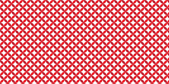 seamless polka rough round red colorful ornament overlap decoration pattern circles wall and mosaic wallpaper design. vector illustion paper print design.