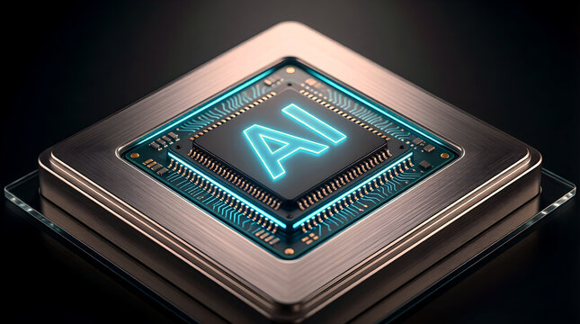 Edge AI on Device Macro Detail of Embedded Chip for Edge AI Pitch
