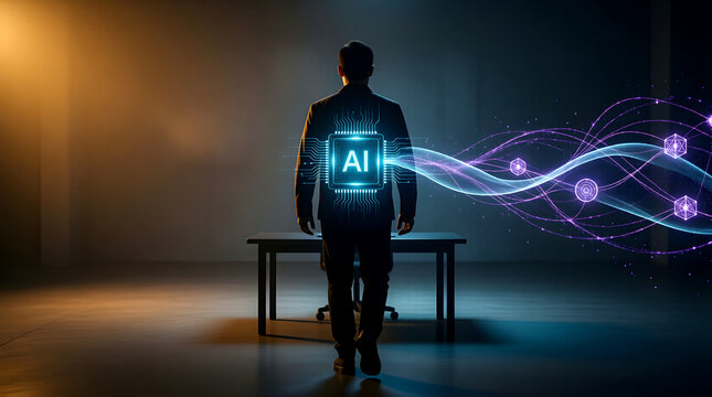 AI Re Skilling Worker At Learning Hub With AI Mentor for L&D Pitch Deck
