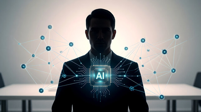 AI New Career Hopeful Worker With AI Companion For Future of Work Hero