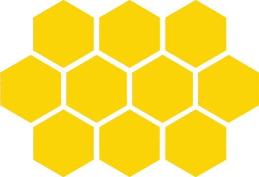 Yellow honey comb pattern Vector