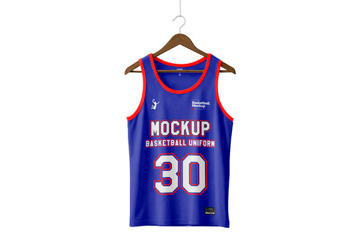 Basketball Jersey Mockup Design for Advertising Layout and Communication