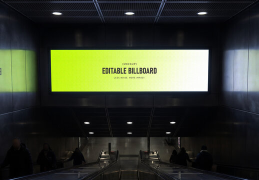 Subway Billboard Mockup Template